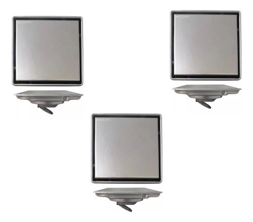Set X 3 Rejilla Lineal Acero Inoxidable Mozart 15x15 0