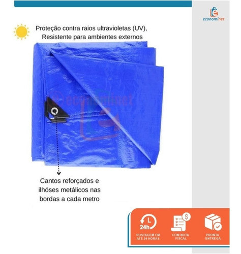Lona 2x2m Impermeável Multi Uso Starfer Proteção Uv 75g/m 1
