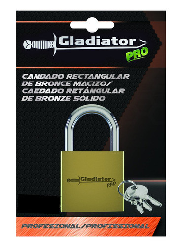 Candado De Bronce Macizo 70mm Gladiator Pro Can870 0