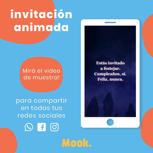 Merlina Addams Invitación Animada En Video Digital 1