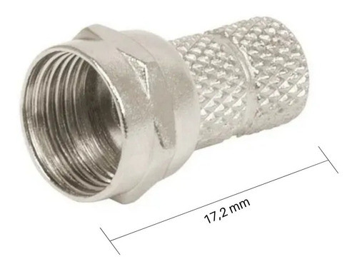 Conector Macho F Rosca Cable Coaxil Rg59 Ficha Tv Video X 10 1