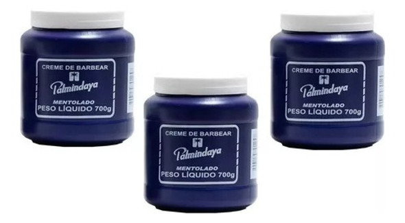 Creme De Barbear Mentolado 700g Palmindaya ( 3 Unidades ) 0