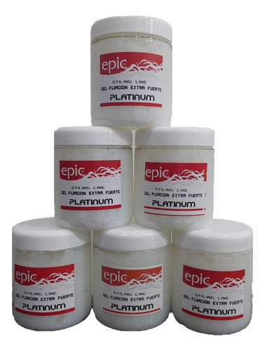 Gel Epic Platinum Fijacion Extra Fuerte 250 Ml X 6 Unidades 0