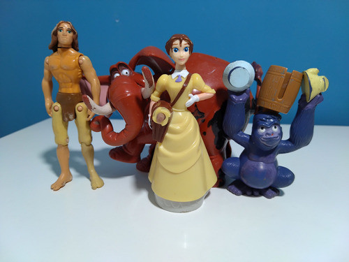Muñecos Tarzan, Jane, Terk Y Tantor X 4 0