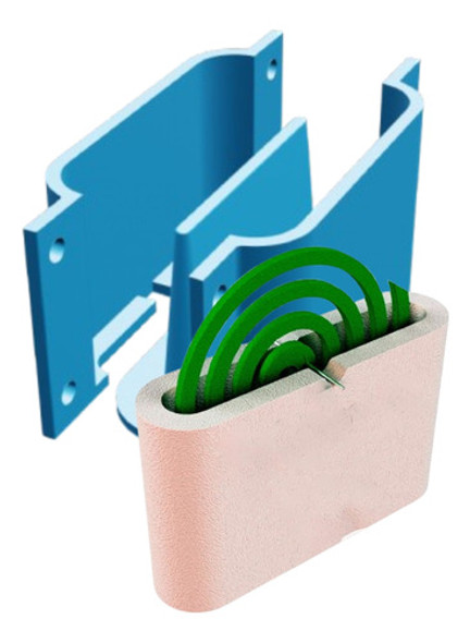 Molde Porta Espiral Pe 03 - Cemento - Yeso 0