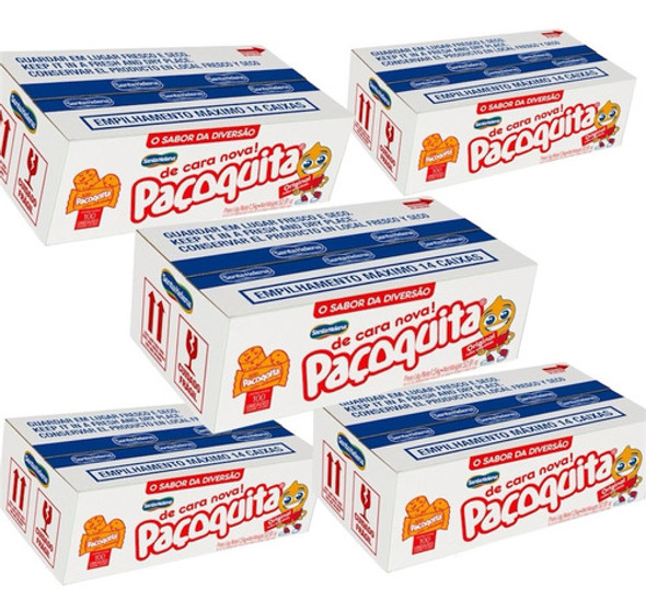 Kit 500un Paçoca Rolha Paçoquita Caixa C/ 100 Unidades Sta H 0