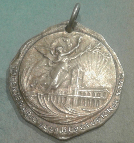 Medalla Del Rosario Santa Fe Revolucion 25 De Mayo 1810 1910 1