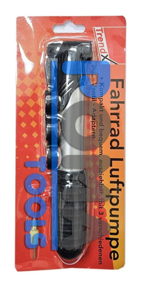 Inflador De Mano Aluminio Bici Con Soporte + Pico Pelota Srt 0