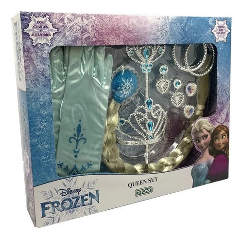 Frozen Set Queen Ditoys Corona Trenza,guante 0