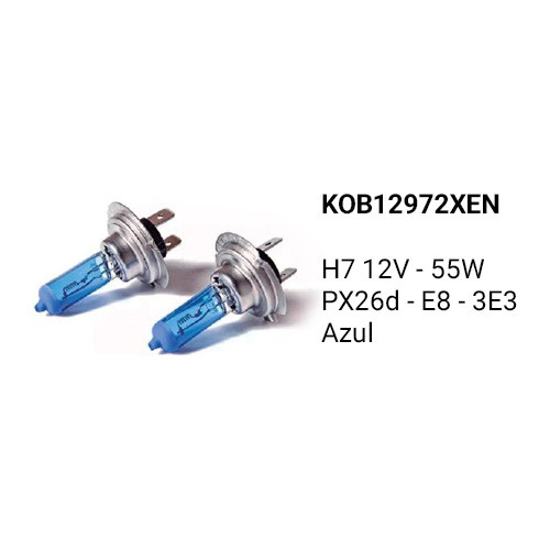 Lampara H7 Blue Vision 55w Efecto Xenon Luz Blanca X2 1