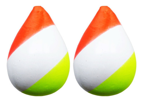 Boya Pera Madera Laqueada 70mm X2 Unidades P/ Pesca Variada 0