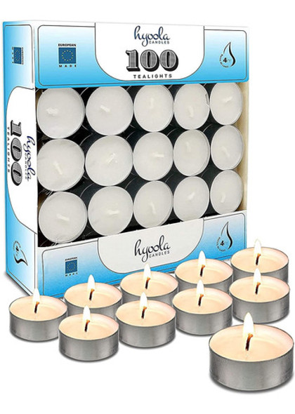 Hyoola Velas De Te  Paquete De 100 Velas A Granel 0