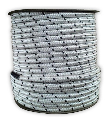 Soga Polipropileno Blanca Y Negra Trenzada 14 Mm X 100 Metros Ind. Nacional Buloneria 0