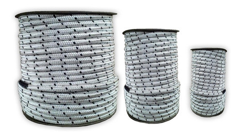 Soga Polipropileno Blanca Y Negra Trenzada 14 Mm X 100 Metros Ind. Nacional Buloneria 1