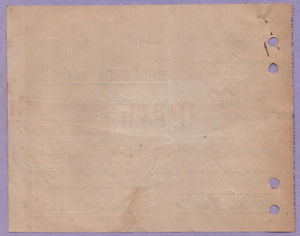 Antiguo Recibo De Impuestos Varios De Vicente López 1