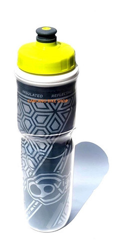 Caramañola Termica 650 Ml Con Pico Ancho - Reflectivo Gris 1