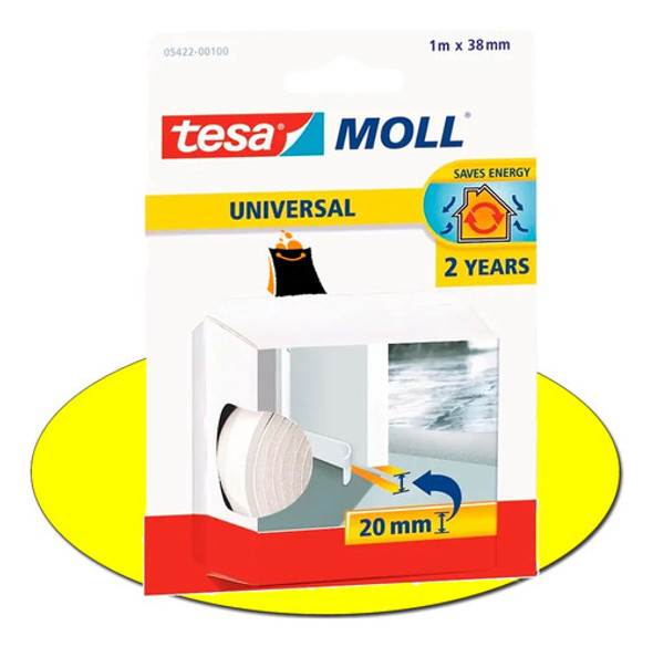 Zocalo Bajo Puerta Burlete Autoadhesivo Blanco Tesa 0