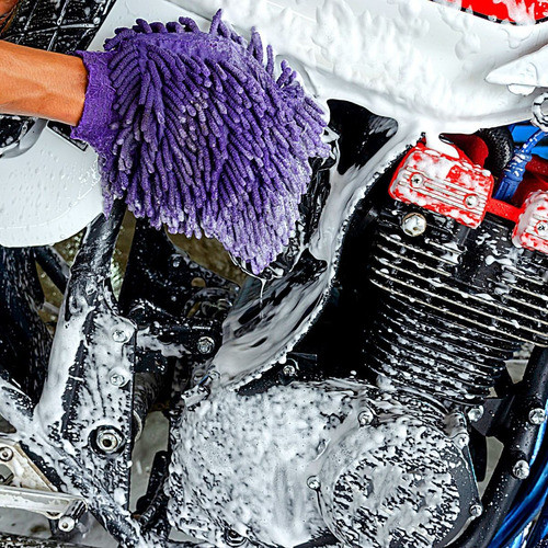 Kit Lavagem De Moto Shampoo Cera Blend Luva Toalha Vonixx 1