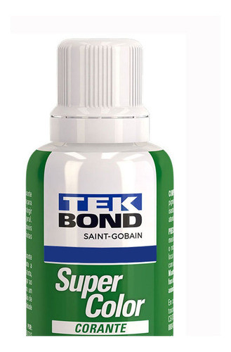 Corante Liquido Para Tintas Super Color Verde 50ml Tek Bond 1