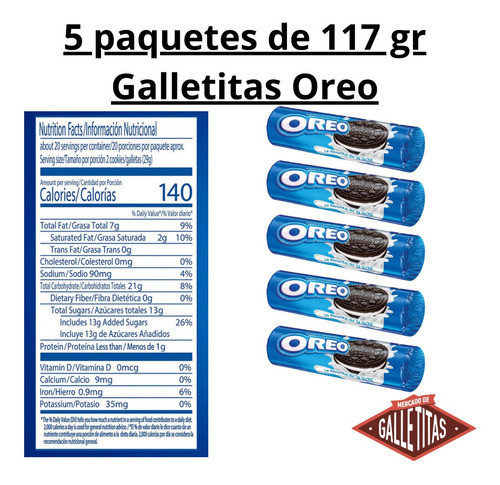 Pack X 3 Galletitas Oreo De Mondelez X 117grs 1