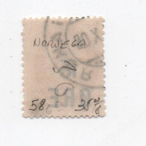 Sello Yvert Nº 58 De Noruega 1