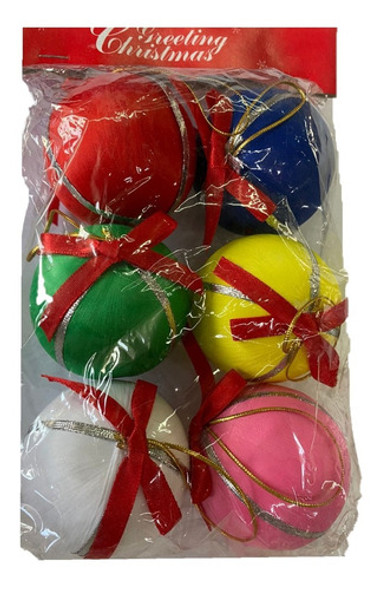 Adorno Navideño Navidad Globos Decorados Hilo Colgar G X6 0 Adorno Navideño Navidad Globos Decorados Hilo Colgar G X6 0