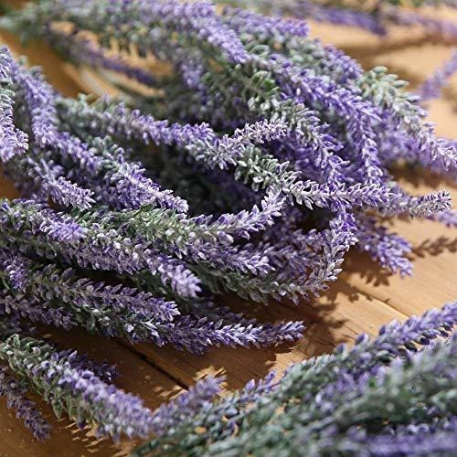 Dúo Ramo De Flores Artificiales De Lavanda De Tacto Real, Pa 0