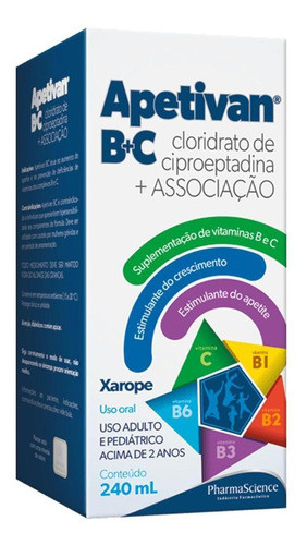 Apetivan B+c Xarope Com 240ml 0