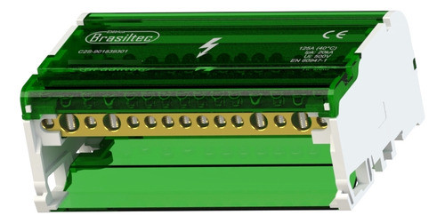 Painel De Distribuicao Verde 15 Furos 125a 4 Barramento 1