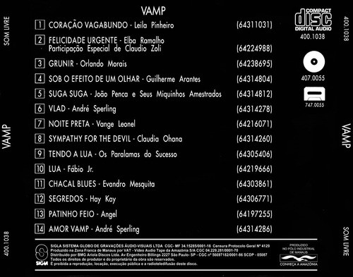 Cd Novela Vamp 1