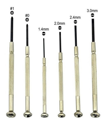 Juego 6 Destornilladores Precision Perilleros Relojero Rtw 0