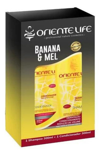 Shampoo E Condicionador Banana E Mel 300ml Oriente Life 0