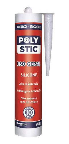 Silicone Acético Transparente Construção 256g Uso Geral 0