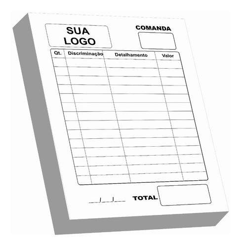 08 Blocos Comanda Salão De Beleza 10x14cm Papel Comum 0