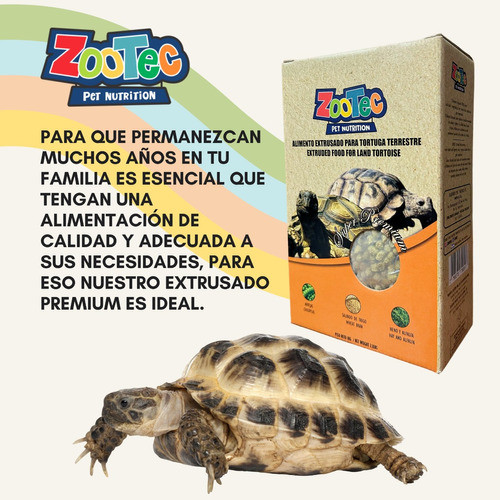 Alimento Tortuga Terrestre Extrusado Premium Zootec 1kg 1
