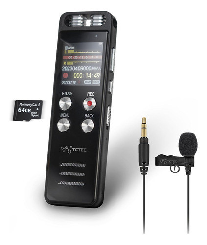 Grabadora De Voz Digital Tctec 96gb Para 7000 Horas 0