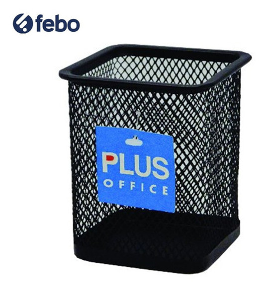 Portalapiz Cuadrado Plus Office En Metal Escritorio Febo 1