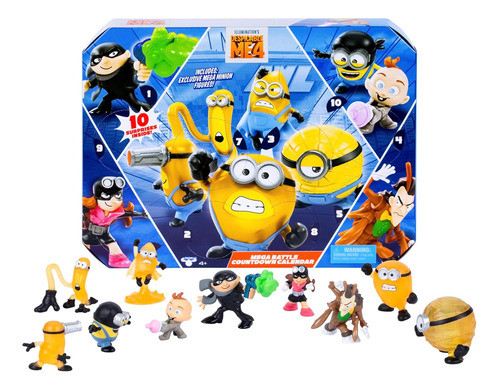 Calendario De Batalla Despicable Me Con 10 Figuras De 5 Cm 0