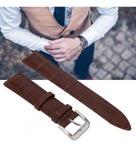 Correia De Pulseira De Relógio De Couro Pu Ajustável Para Ho 1