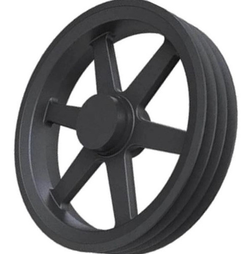 Polia De Ferro 3 Canais Tipo A 300mm 300a3 Mademil Fundibel 0