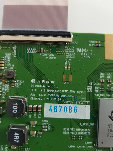 Placa T-con Sony Xbr-49x705d 1