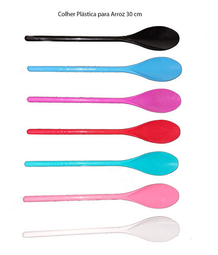 Kit 150 Colher De Arroz Plástica 30cm Promoção Atacado 1