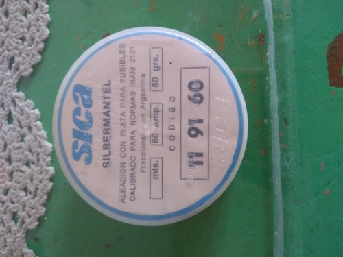 Alambre Con Plata Para Fusibles Calibrado 60 Amp Sica 0
