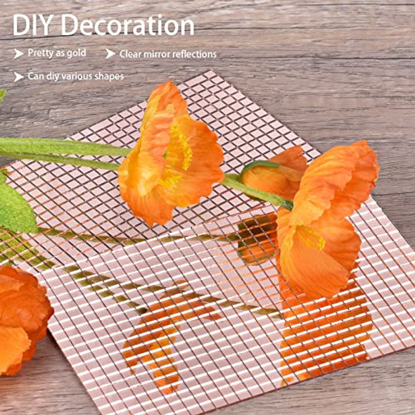 Espejos Autoadhesivos 5x5mm Total 3600u Rose Gold+ Cut 1