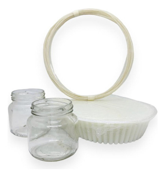 Kit Cera Soja Pabilo Esencia Con 10 Frascos 250 Cc Con Tapa 0