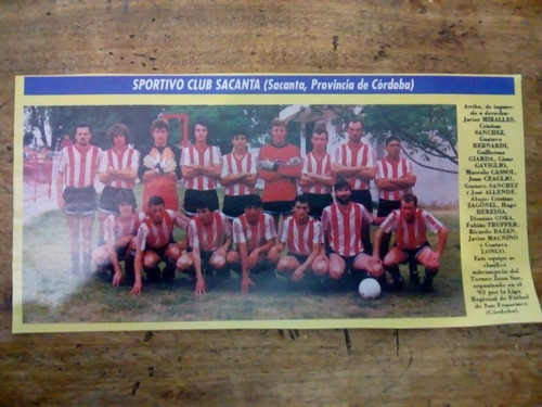 Recorte Sportivo Club Sacanta De Córdoba 1992 0