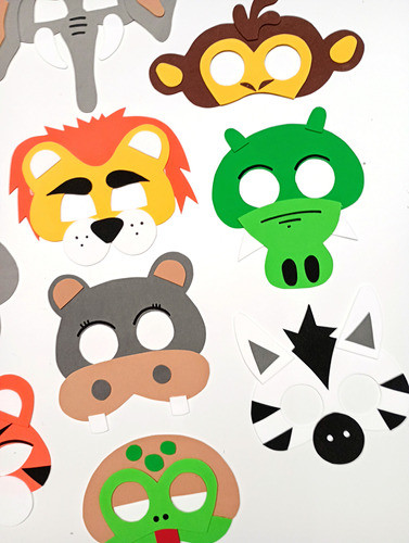 Antifaces Animales De La Selva X 10 Unidades Souvenirs 1
