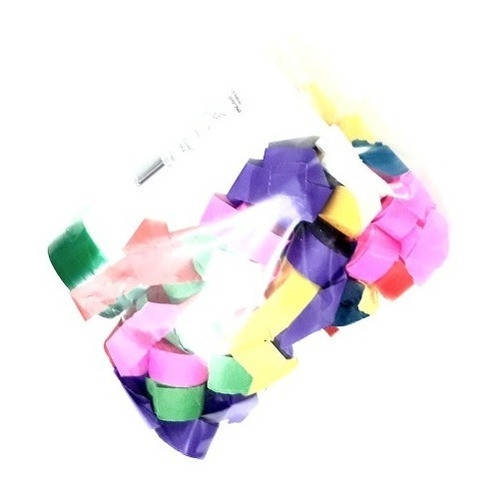 Lança Serpentinas Manual Multicolor 120g Seda Biodegradável. 0