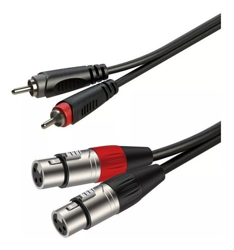 Cable 2 Rca A 2 Xlr (cannon) 3 Metros Roxtone Racc170l3 0