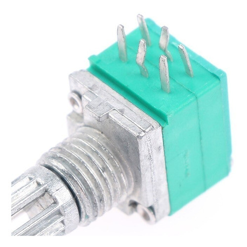 1 Potenciômetro Logarítmico Rk097 Duplo 6 Pins A100k - 15mm 0